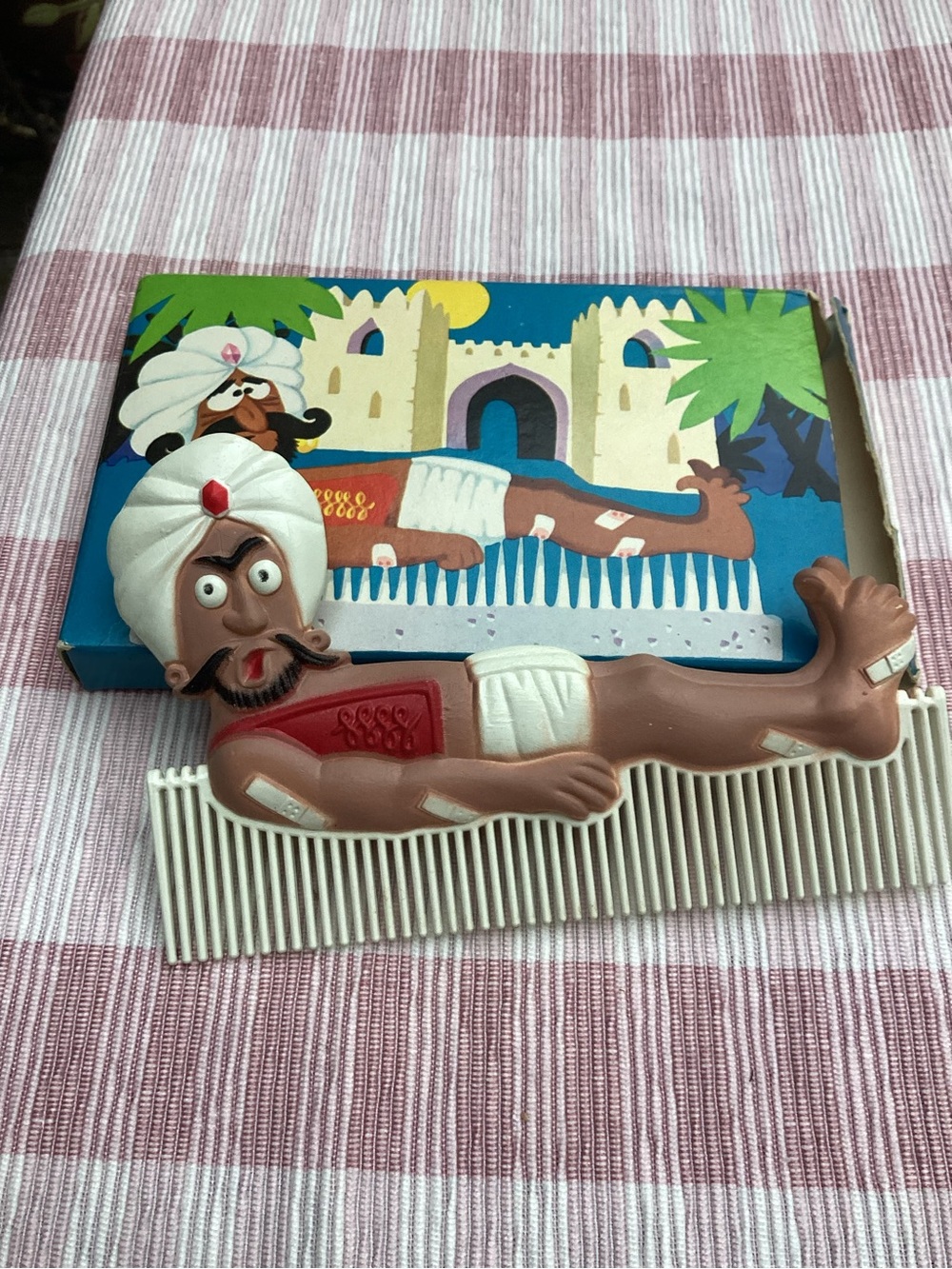 Avon Bed of Nails Comb with Original Box Vintage Plastic Hair Accessory 1970s